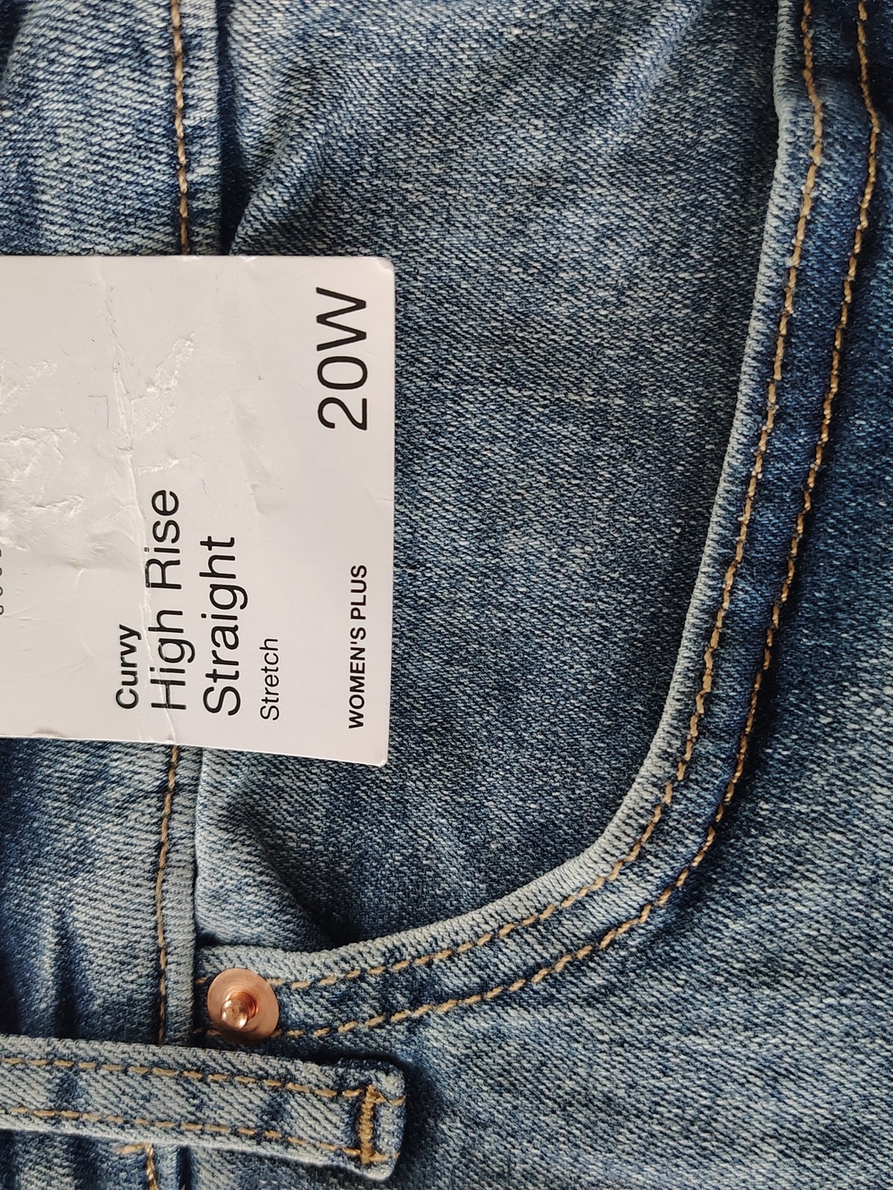 SONOMA Women's Plus Blue High-Rise Straight Jeans 20W - Picture 7 of 10